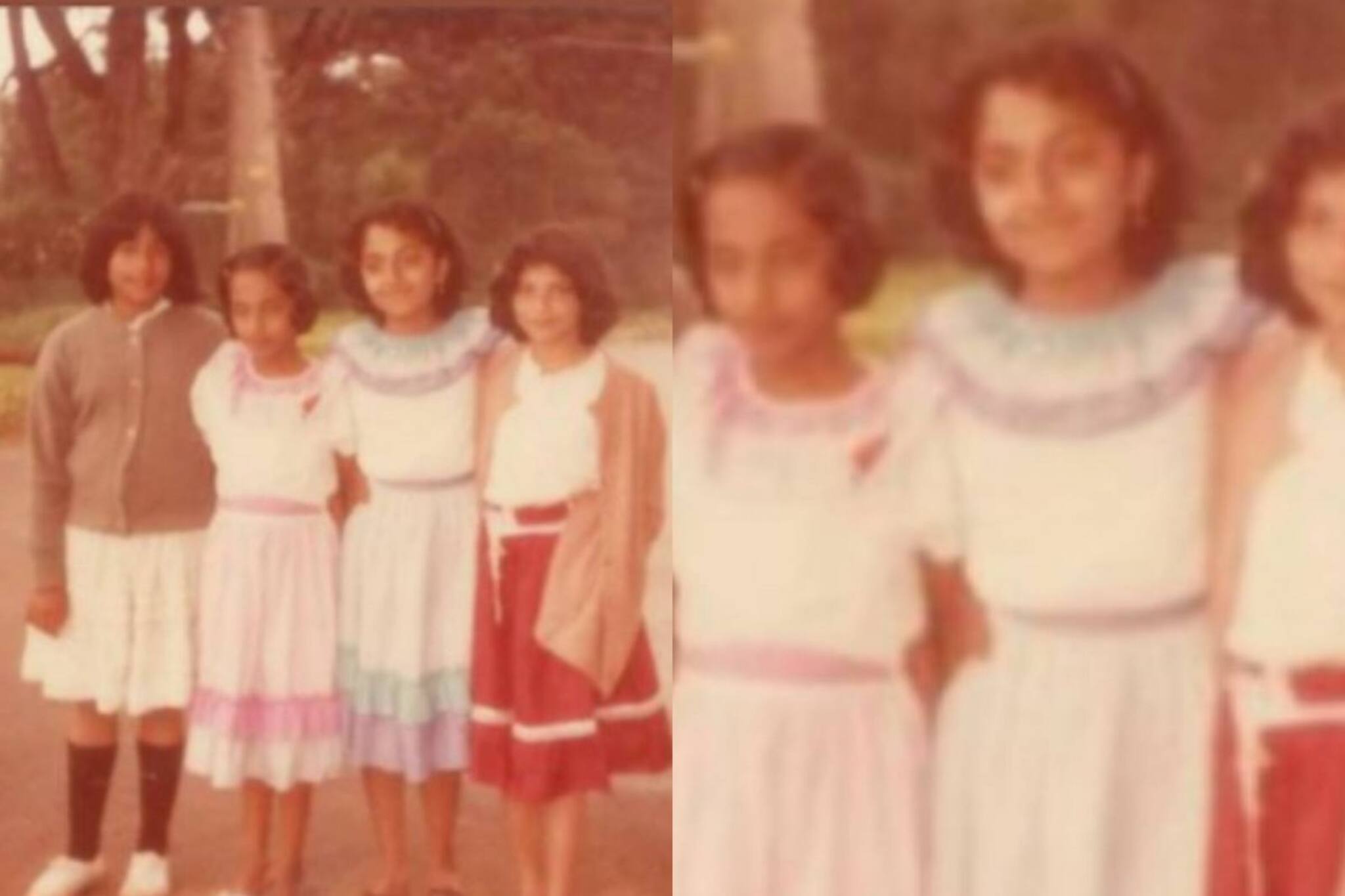 ഇടത്തു നിന്നും മൂന്നാമതായി നിൽക്കുന്ന കുട്ടി; മകളുടെ അതേ മുഖഛായയുള്ള ഈ അമ്മയെ നിങ്ങൾ അറിയും