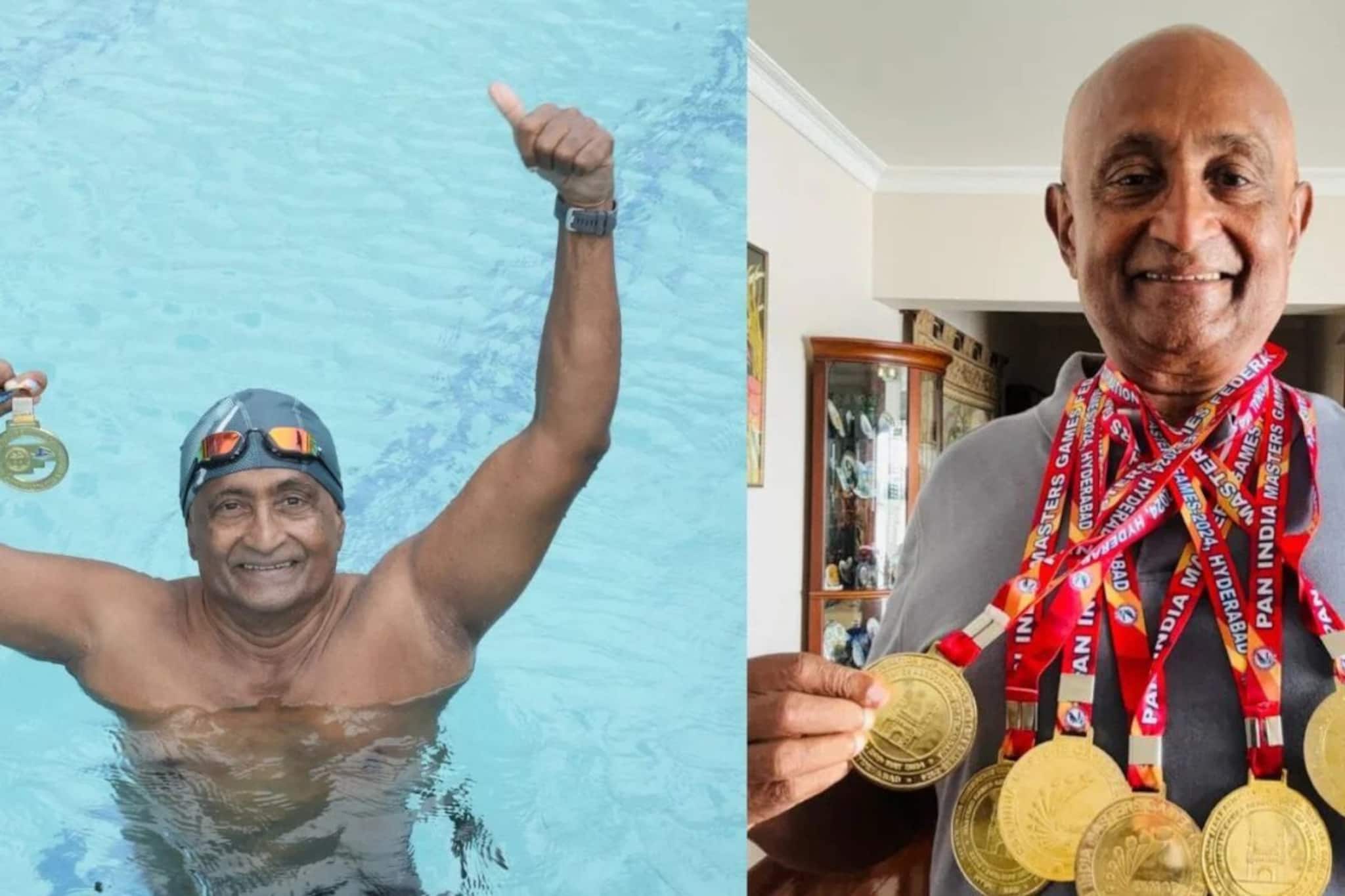 വിശ്രമജീവിതം നീന്തിത്തുടിച്ചു ആസ്വാദിക്കാനുളളതല്ലേ; 74ആം വയസിൽ രാജ്യാന്തര നേട്ടവുമായി മലയാളി