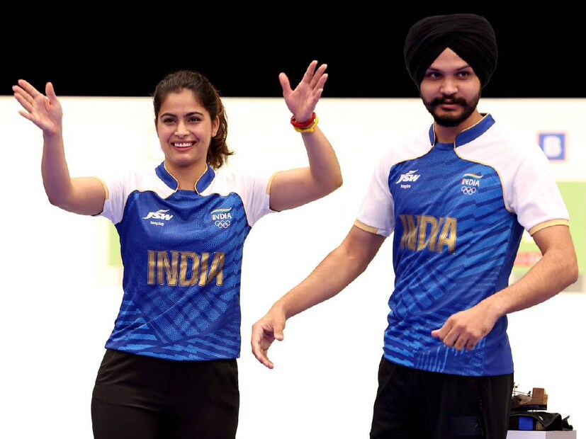 Manu Bhaker, Sarabjot Singh, 10 Meter Air Pistol Mixed team, Bronze Medal Match, Paris Olympic 2024, 10 Meter Air Pistol, Bronze Medal, manu Bhakar Unique record in paris olympics, nita ambani, മനു ഭാക്കർ, സരബ്ജ്യോത് സിങ്, ഷൂട്ടിങ്, പത്ത് മീറ്റർ എയര്‍ പിസ്റ്റൾ, പാരീസ് ഒളിമ്പിക്സ്
