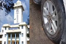 കേരള സർവകലാശാല സിൻഡിക്കേറ്റ് തിരഞ്ഞെടുപ്പ്: വിസിയെ ഉപരോധിച്ച് SFI; കാറിന്റെ ടയറിലെ കാറ്റൂരി