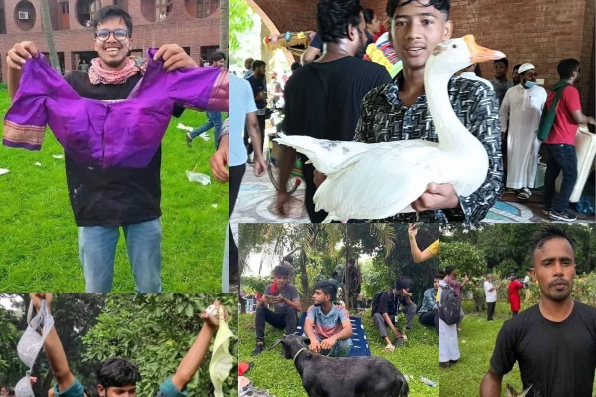 സാരിയും ബ്ലൗസും സ്ത്രീകളുടെ അടിവസ്ത്രങ്ങളും ഉൾപ്പെടെ ഷെയ്ഖ് ഹസീനയുടെ വസതിയിൽ നിന്നും കൊള്ളയടിച്ച് ബംഗ്ലാദേശ് കലാപകാരികൾ