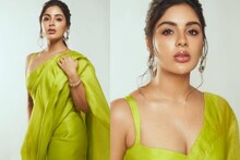 സാരിയിൽ തിളങ്ങി സംയുക്ത; അപ്സരസുന്ദരിയെന്ന് ആരാധകർ