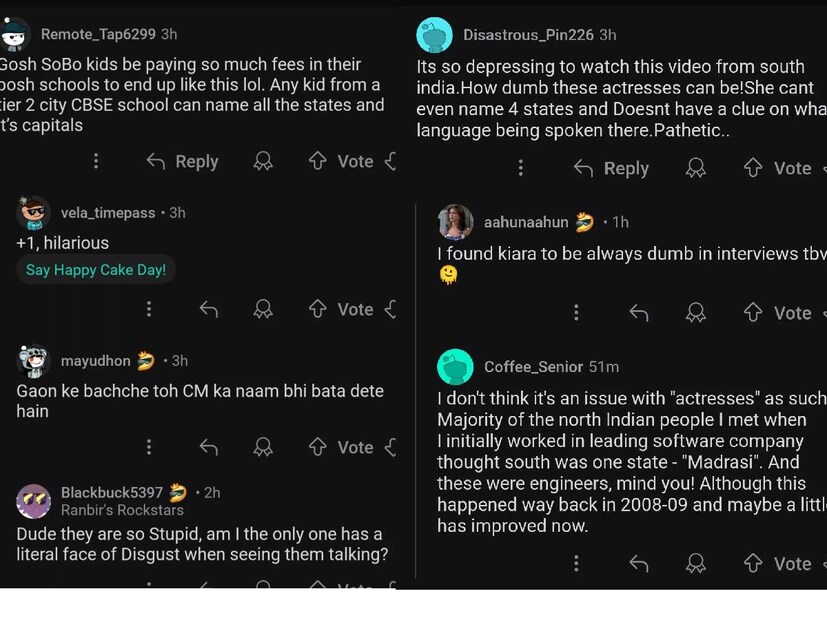  “താരത്തിന്റെ അറിവിൻ്റെ അഭാവം എന്നെ അത്ഭുതപ്പെടുത്തുന്നു , അതിൽ മനോഹരവും വിഡ്ഢിത്തവും ഒന്നുമില്ല. ഇത് ലജ്ജാകരമാണ്, പ്രത്യേകിച്ചും ഈ ആളുകൾ എപ്പോഴും യാത്ര ചെയ്യുമ്പോൾ. നിങ്ങൾ പുതിയ സ്ഥലങ്ങൾ സന്ദർശിക്കുമ്പോൾ ഇത്തരം കാര്യങ്ങൾ പഠിക്കില്ലേ,” മറ്റൊരാൾ കൂട്ടിച്ചേർത്തു. നിലവിൽ കിയാരയുടേതായി രണ്ട് തെന്നിന്ത്യൻ സിനിമകളാണ് അണിയറയിൽ ഒരുങ്ങുന്നത്. തെലുങ്കിലെ ഗെയിം ചേഞ്ചർ, കെജിഎഫ് ഫെയിം യാഷ് നായകനായ കന്നഡ ചിത്രമായ ടോക്സിക് എന്നിവയാണ് ചിത്രങ്ങൾ.