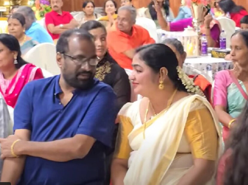 അന്തരിച്ച മലയാള ചലച്ചിത്ര നടി കല്പനയുടെ (Actor Kalpana) മുൻഭർത്താവ് അനിലിന്റേയും (film director Anil) ഭാര്യയുടെയും ദൃശ്യങ്ങൾ സമൂഹമാധ്യമങ്ങളിൽ വൈറൽ. വളരെ വർഷങ്ങൾക്ക് മുൻപേ അനിലും കല്പനയും വേർപിരിഞ്ഞിരുന്നു. ഇവരുടെ ഏകമകൾ ശ്രീമയിയെ കല്പനയുടെ കുടുംബമാണ് വളർത്തിയിരുന്നത്. പ്രശസ്ത സംവിധായകന്മാരായ അനിൽ ബാബുമാരിലെ അനിൽ ആണ് കല്പനയെ വിവാഹം ചെയ്തിരുന്നത്. അഭിനേത്രി കൂടിയായ ശ്രീമയി ആണ് മകൾ കഴിഞ്ഞ ദിവസം അനിൽ ഭാര്യക്കൊപ്പം ഗുരുവായൂരിൽ ഒരു വിവാഹച്ചടങ്ങിനു വന്നപ്പോൾ എന്ന നിലയിലാണ് വീഡിയോ പ്രചരിക്കുന്നത്