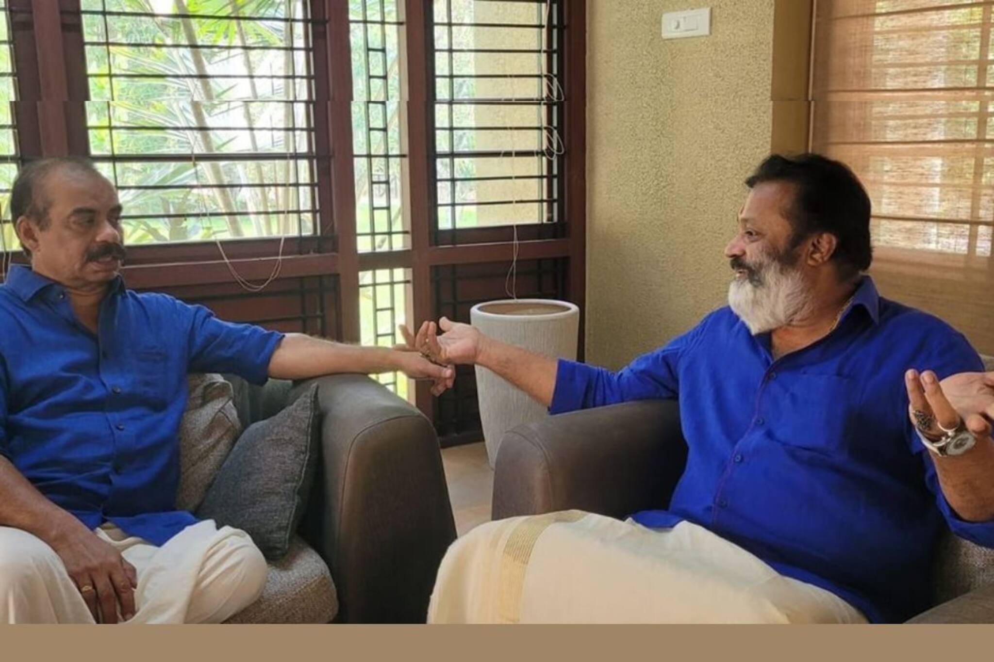 സുരേഷ് ​ഗോപി വയലറ്റ് പൂക്കളുമായി സത്യൻ അന്തിക്കാടിനെ കാണാനെത്തിയതിനു പിന്നിലെ മമ്മൂട്ടി ചിത്രം