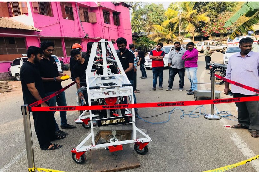  ട്രയൽറണ്ണിന് തയ്യാറായി നിൽ്കുന്ന ബാന്‍റികൂട്ട് റോബോട്ട്