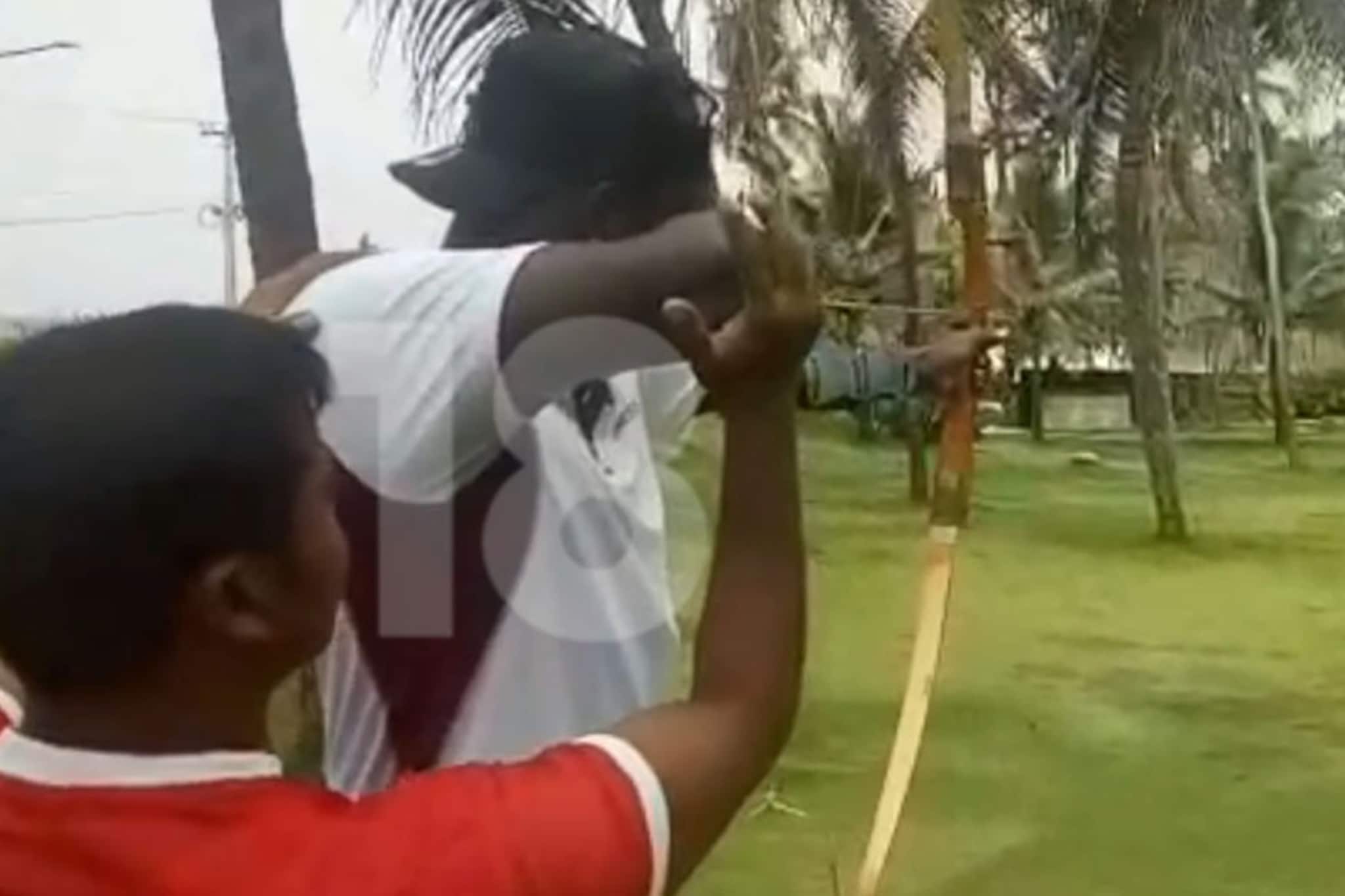 'എയ്ത് വീഴ്ത്താന്‍'; കോവളത്ത് അമ്പെയ്ത്ത് പരിശീലനത്തിലേര്‍പ്പെട്ട വിന്‍ഡീസ് ക്രിക്കറ്റ് ടീം