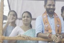 സുരേന്ദ്രന് വോട്ടു തേടി ഭാര്യയും മകളും