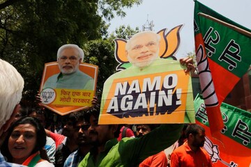 Lok Sabha Election Result 2019: വിജയാഹ്ളാദത്തിൽ BJP പ്രവർത്തകർ