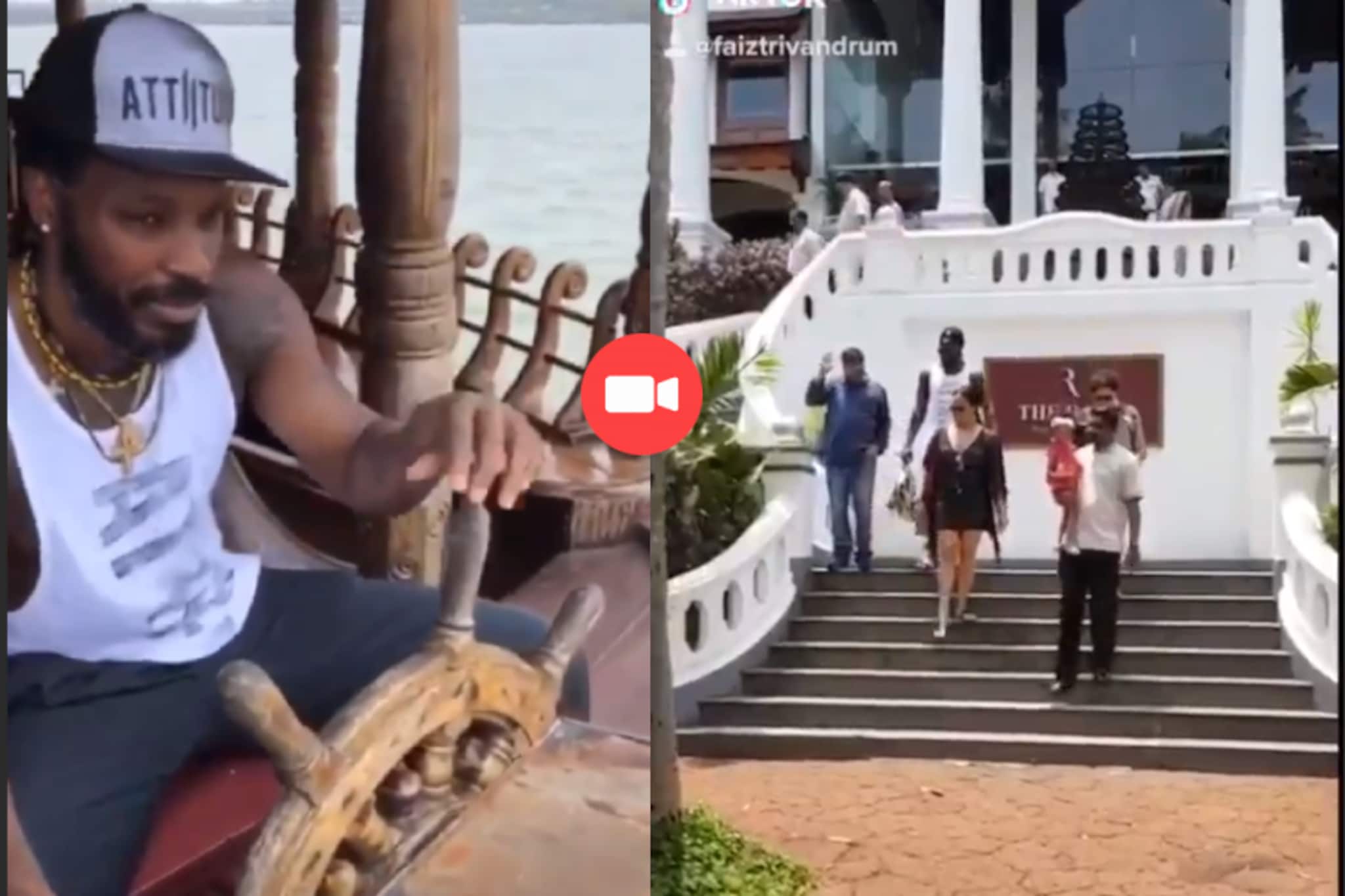 'പണ്ടു പാടവരമ്പത്തിലൂടെ...' മലയാള പാട്ടിനൊപ്പം ബോട്ടുയാത്രയുമായി ക്രിസ്‌ഗെയ്ല്‍