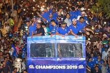 IPL 2019: തുറന്ന ബസില്‍ കിരീടവുമായി മുംബൈ താരങ്ങള്‍; ആര്‍പ്പുവിളികളുമായി ആരാധകര്‍