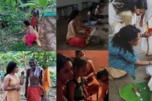 തോട്ടത്തിൽ പണിയെടുത്ത്, കുട്ടികൾക്കൊപ്പം കളിച്ച്, ചോറൂണിൽ പങ്കെടുത്ത് ശ്രീനിഷിന്റെ നാട്ടിൽ പുതുപ്പെണ്ണ് പേളി മാണി