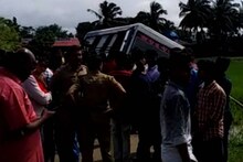 പാലക്കാട് സ്‌കൂള്‍ ബസ് വയലിലേക്ക് മറിഞ്ഞ് വിദ്യാര്‍ത്ഥികള്‍ക്ക് പരിക്കേറ്റു