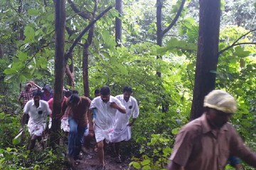 മുന്നറിയിപ്പ് അവഗണിച്ച് മുണ്ടും മടക്കികുത്തി വി.കെ ശ്രീകണ്ഠൻ കാട് കയറി