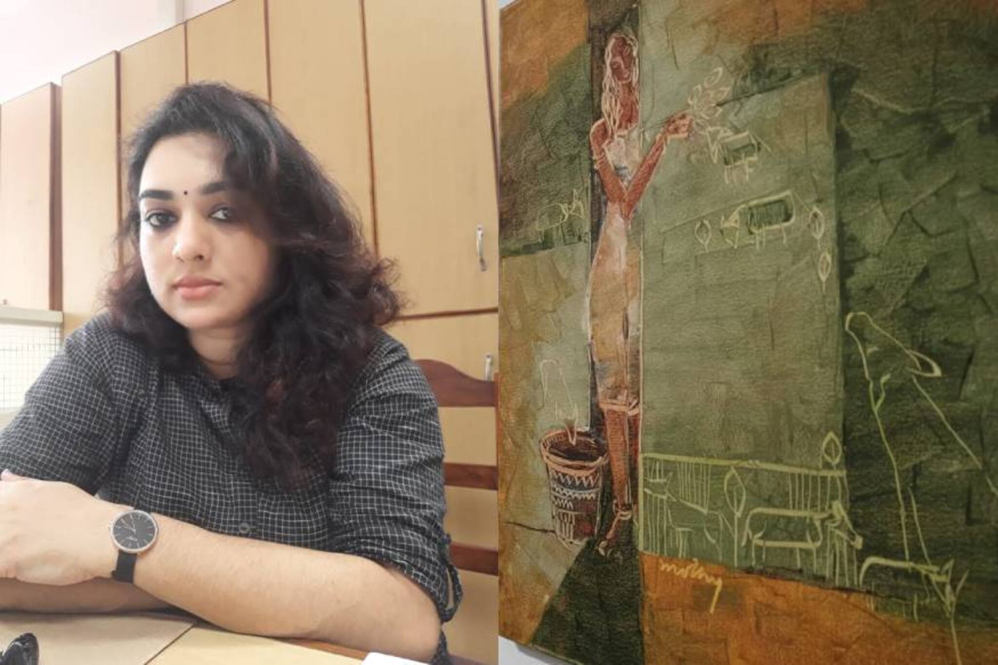 ക്യാൻവാസ് നിറയെ പച്ചപ്പ്; മോത്തിക്ക് വരയാണ് ജീവിതം