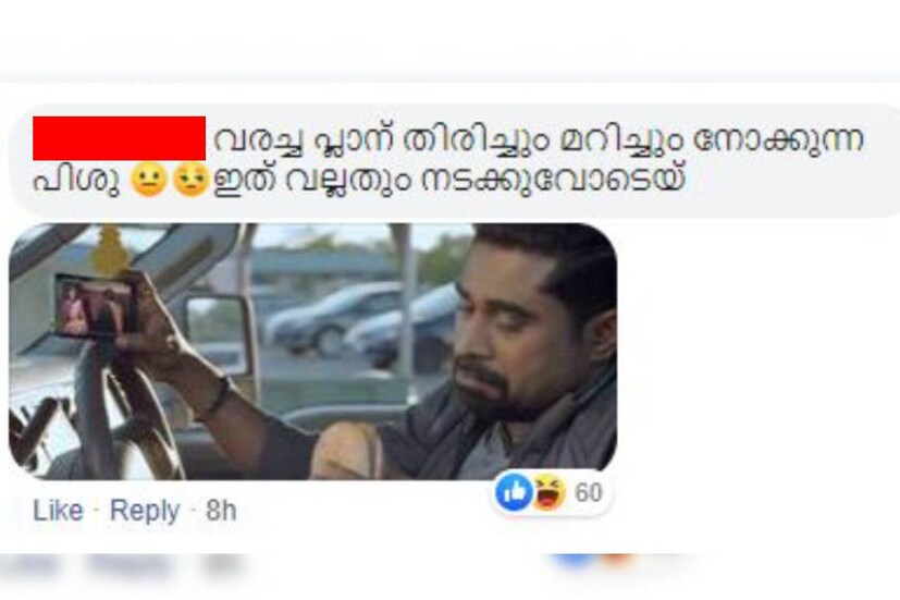  പിഷാരടിയുടെ പോസ്റ്റിലെ കമന്റ്