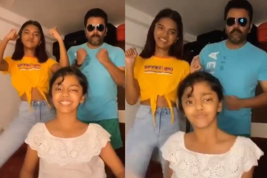  ലോക്ക്ഡൗൺ നാളുകളിൽ മക്കൾക്കൊപ്പം നൃത്തം ചെയ്യുന്ന ഇന്ദ്രജിത്താണ് ചിത്രത്തിൽ