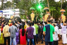 വർണ വിസ്മയം തീർത്ത് തിരുവനന്തപുരം ചെല്ലമംഗലം പകൽപ്പൂരം