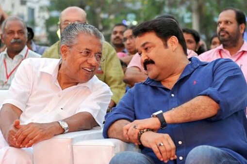 Mohanlal, Pinarayi Vijayan