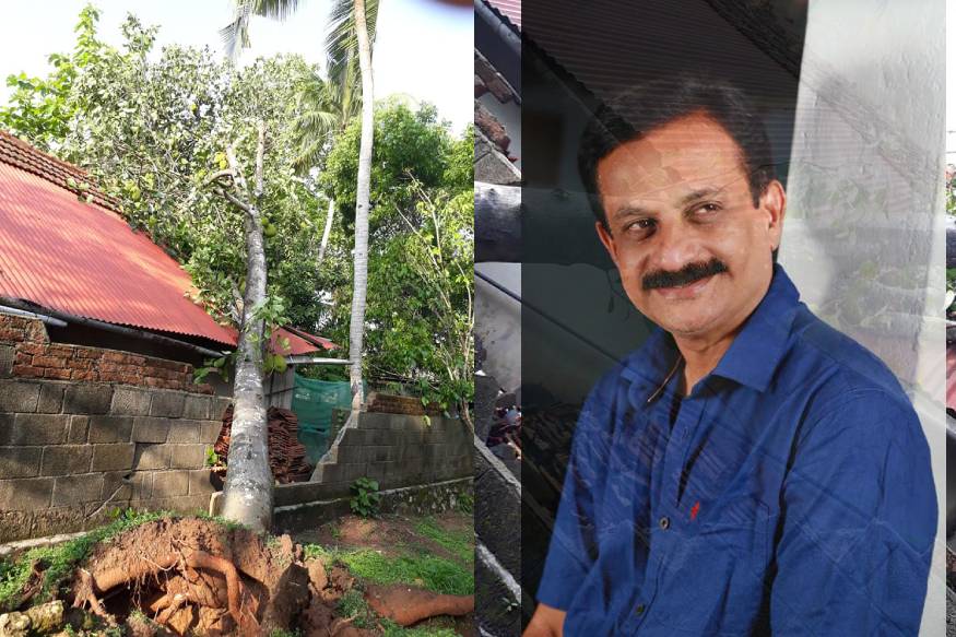 ബിഗ് ബോസ് താരം രജിത് കുമാറിന്റെ വീട് കനത്ത കാറ്റിലും മഴയിലും തകർന്നു