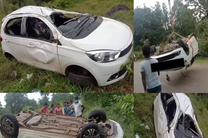  100 കി.മീ വേഗതയില്‍ ഓടിക്കൊണ്ടിരുന്ന കാര്‍ തൊട്ടുമുന്നിലുള്ള വളവില്‍ എത്തിയപ്പോള്‍ ഡ്രൈവ്ര‍ക്ക് നിയന്ത്രണം നഷ്ടപ്പെട്ടു. തുടര്‍ന്ന് വാഹനം ഏഴ് തവണയെങ്കിലും കരണം മറിഞ്ഞ് 100 മീറ്ററോളം ദൂരേക്ക് തെറിച്ചു വീണു.