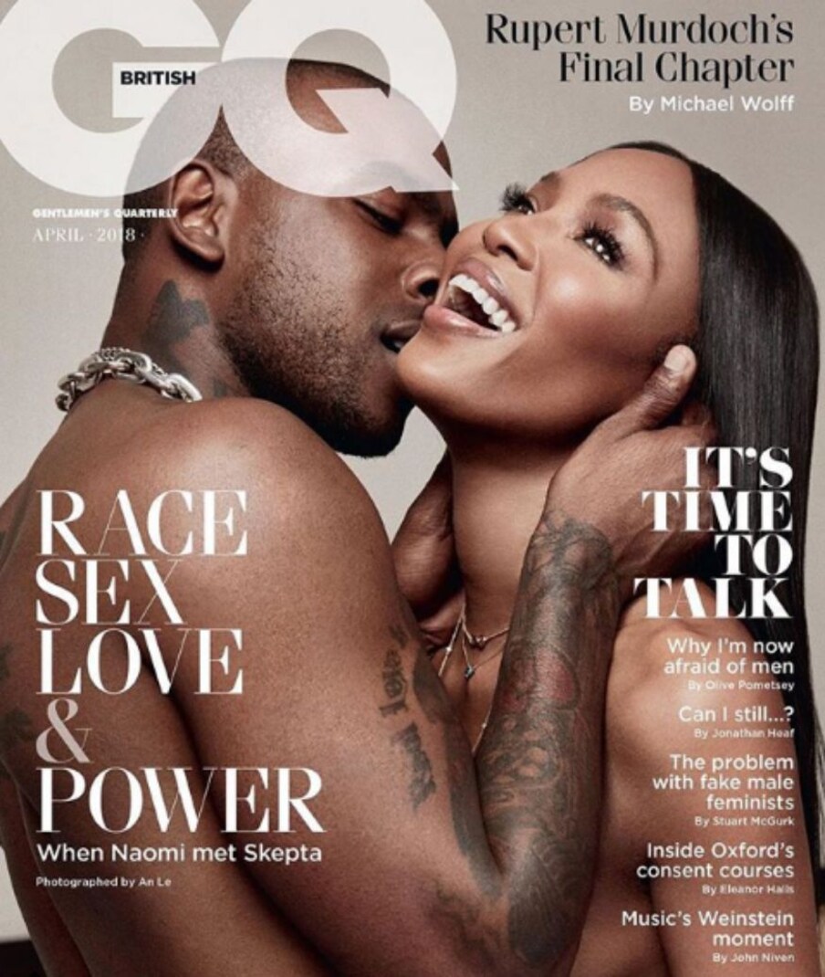  നവോമി കാംപെലും സ്കെപ്ട കാംപെലും - GQ British Magazine's April 2018 issue. (Image: GQ)