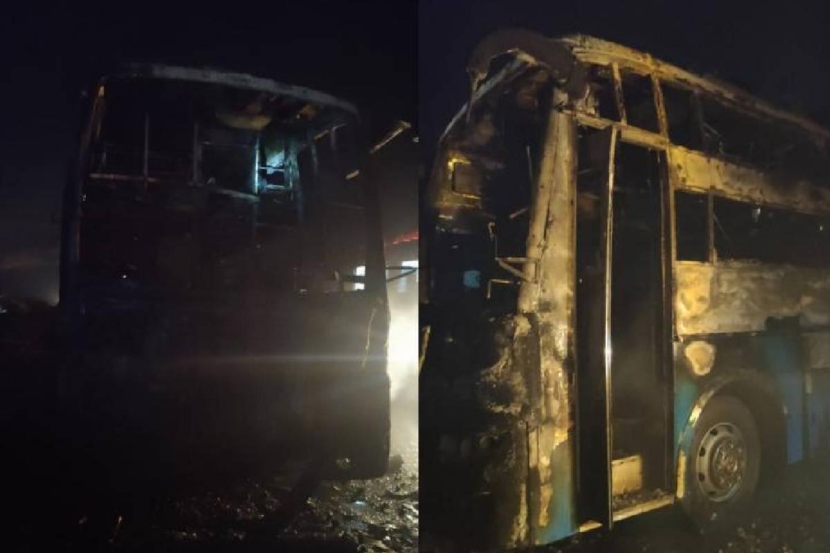 എന്ജിന് തകരാറായതാണ് ബസിന് തീപ്പിടിക്കാന് കാരണമെന്നാണ് പ്രാഥമിക നിഗമനം. പരുക്കേറ്റവരെ ജില്ലാ സര്ക്കാര് ആശുപത്രിയിലേക്ക് മാറ്റി. എന്ജിന് തകരാറായതാണ് ബസിന് തീപ്പിടിക്കാന് കാരണമെന്നാണ് പ്രാഥമിക നിഗമനം. പരുക്കേറ്റവരെ ജില്ലാ സര്ക്കാര് ആശുപത്രിയിലേക്ക് മാറ്റി.