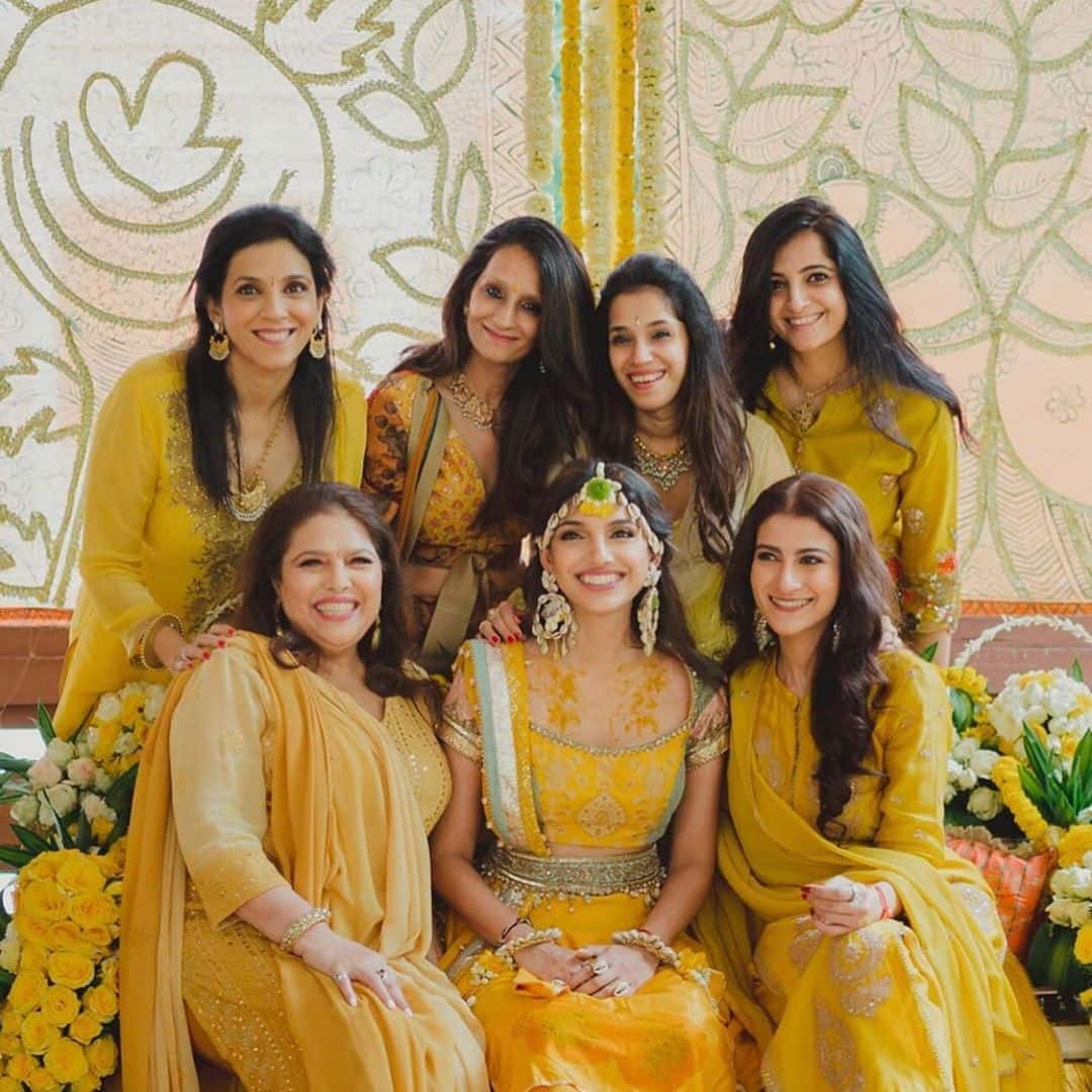 റാണാ മിഹീക വിവാഹത്തിന് മുന്നോടിയായി നടന്ന ഹാൽദി ആഘോഷം