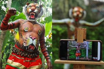 ആഘോഷങ്ങളും ആരവങ്ങളുമില്ല; തൃശൂരിൽ പുലികളി നടന്നു; ഇത്തവണ ഓൺലൈനിൽ