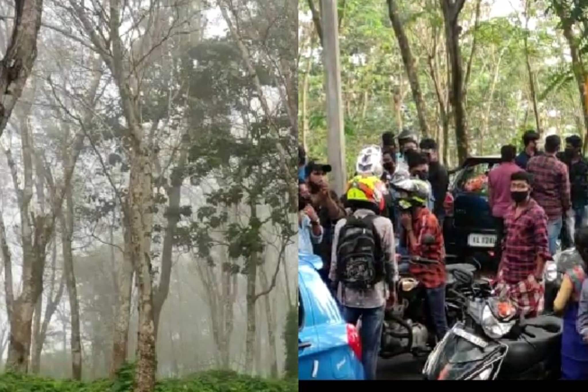 കൂട്ടത്തോടെ മഞ്ഞുവീഴ്ച കാണാനെത്തി: 2000 രൂപ പിഴ; വണ്ടിയും പോയി