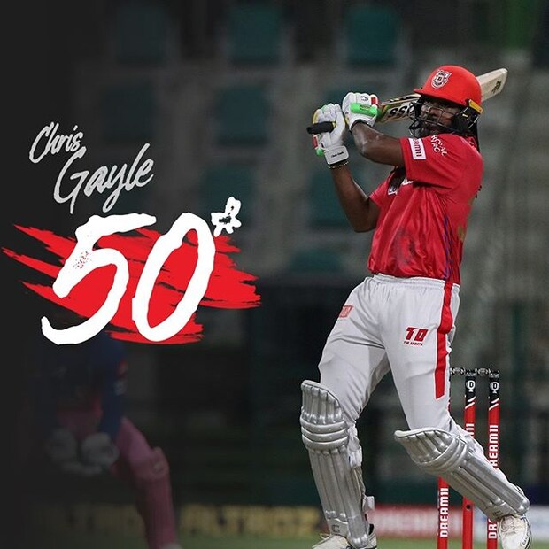  ട്വിന്റി-20 മത്സരങ്ങളിൽ ആയിരം സിക്സർ നേടുന്ന ആദ്യ താരമെന്ന റെക്കോർഡാണ് ഗെയിൽ സ്വന്തമാക്കിയത്. ഗെയിലിന്റെ മികവിൽ പഞ്ചാബ് ഉയർത്തിയ 186 റൺസ് വിജയലക്ഷ്യം 15 പന്തും ഏഴു വിക്കറ്റും അവശേഷിക്കെ രാജസ്ഥാൻ മറികടക്കുകയായിരുന്നു. ബെൻ സ്റ്റോക്ക്സ്(50), സഞ്ജു വി സാംസൺ(48), സ്റ്റീവൻ സ്മിത്ത് (പുറത്താകാതെ 31), റോബിൻ ഉത്തപ്പ എന്നിവരുടെ മികച്ച ബാറ്റിങ്ങാണ് രാജസ്ഥാന് അനായാസ വിജയം സമ്മാനിച്ചത്.