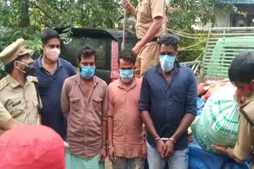  പിടിച്ചെടുത്ത കഞ്ചാവിന് വിപണിയിൽ ഒരു കോടിയോളം വില വരും. ചെർപ്പുളശേരി പാലക്കാപ്പറമ്പിൽ ജാബിർ, ആലുവ കൊച്ചുപറമ്പിൽ മിഥുൻ, പുത്തൻവീട്ടിൽ സുജിത്ത് എന്നിവരാണ് അറസ്റ്റിലായത്.