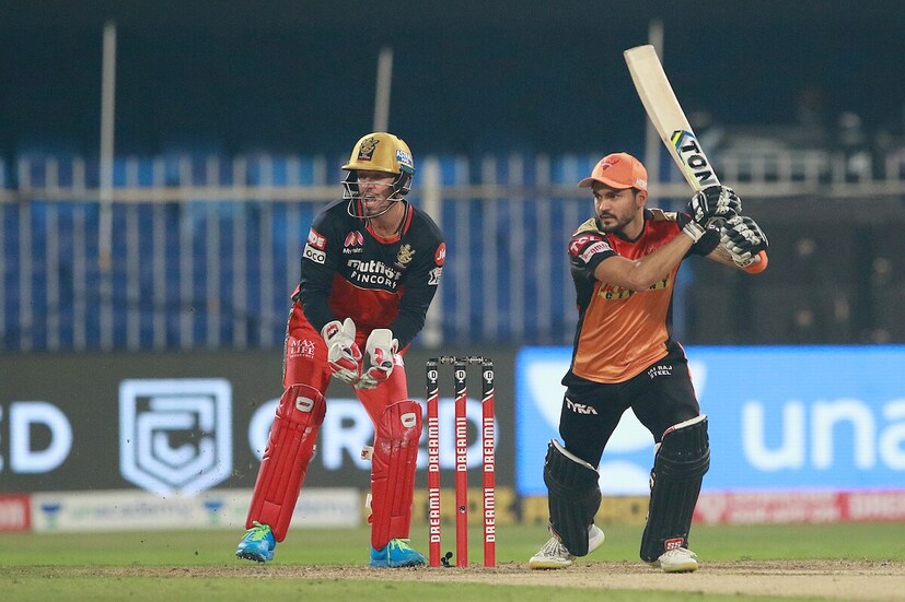 Manish Pandey in action against RCB. (Twitter)Manish Pandey in action against RCB. (Twitter)
