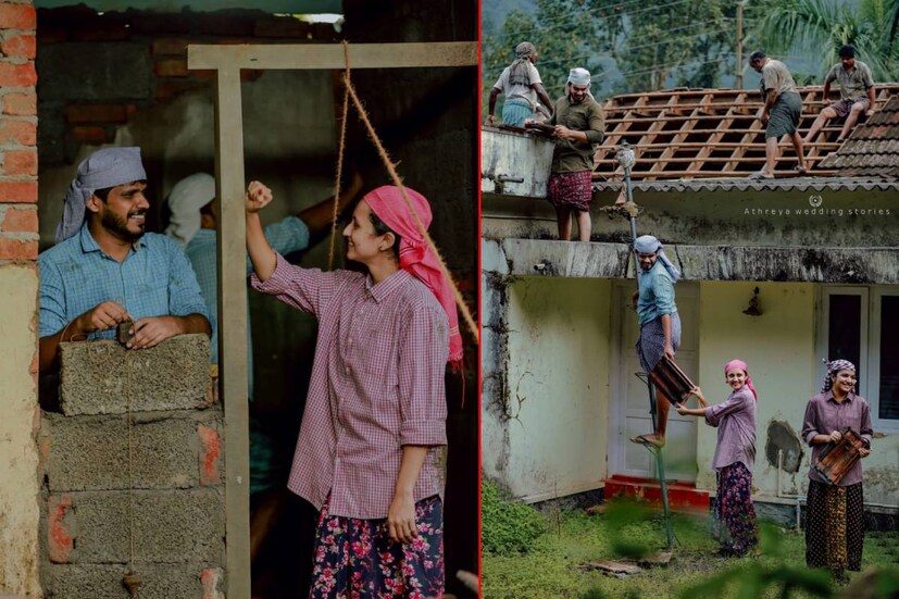  എരുമേലി കണമന സ്വദേശിയായ എബിൻ ടെക്നോപാർക്കിൽ ജീവനക്കാരൻ ആണ്. സേവ് ദ ഡേറ്റിൽ വ്യത്യസ്തത വേണമെന്ന ആഗ്രഹമാണ് ഇ കൺസെപ്റ്റിന് പിന്നിൽ. 