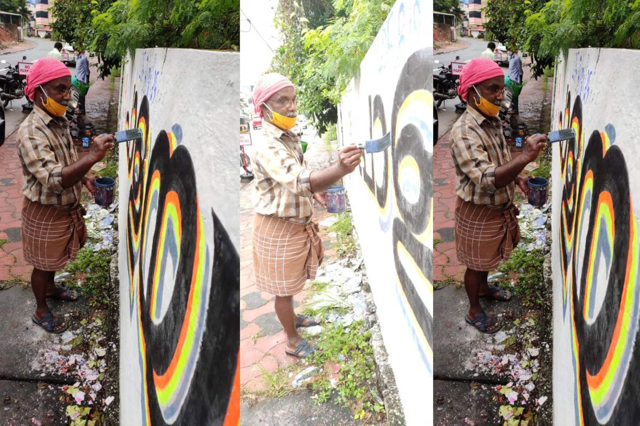 അശോകന് ക്ഷീണമില്ല'; 'ഇടം വലം' നോക്കാതെ ചുമരെഴുത്ത് തുടങ്ങിയിട്ട് 45 വർഷം