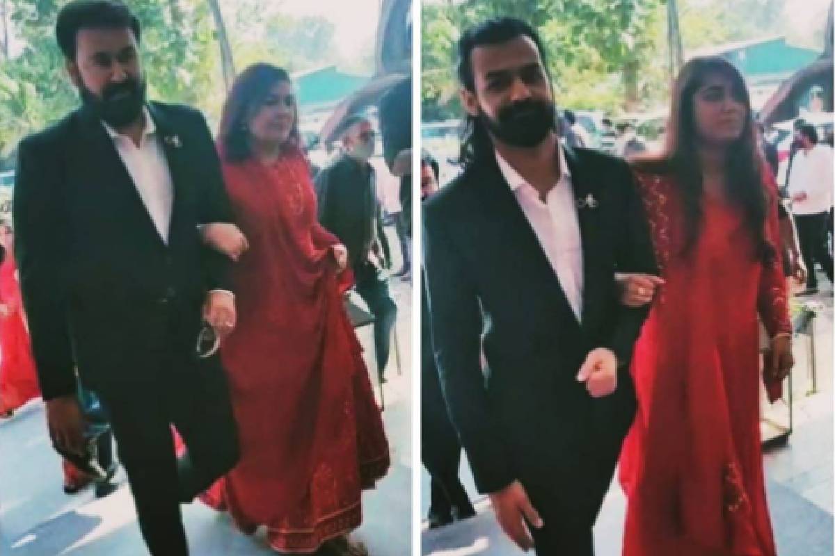  വിവാഹ ചടങ്ങുകളിൽ പങ്കെടുക്കാനെത്തുന്ന മോഹൻലാലും കുടുംബവും
