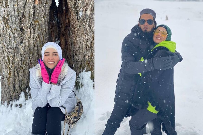 സിനിമയുടെ ഗ്ലാമർ ലോകത്തു നിന്ന് പിൻവാങ്ങി ആത്മീയ വഴി തിരഞ്ഞെടുക്കുന്നു എന്ന സന പ്രഖ്യാപനവും പിന്നാലെയുള്ള വിവാഹ വാർത്തയും ആരാധകർ ഏറെ ഞെട്ടലോടെയാണ് കേട്ടത്. മുസ്ലീം മതപണ്ഡിതനായ മൗലാന അനസ് സയ്യിദിനെയാണ് സന വിവാഹം കഴിച്ചത്. സിനിമയിൽ നിന്ന് പിൻവാങ്ങിയതിന് പിന്നാലെ സന തന്റെ പഴയകാല ചിത്രങ്ങളും സോഷ്യൽമീഡിയയിൽ നിന്ന് പിൻവലിച്ചിരുന്നു. പ്രാർത്ഥനകളുടേയും ഭർത്താവിനും ഒന്നിച്ചുള്ള ചിത്രങ്ങളാണ് സനയുടെ ഇൻസ്റ്റഗ്രാമിൽ ഇപ്പോഴുള്ളത്. (Image: Instagram)  സിനിമയുടെ ഗ്ലാമർ ലോകത്തു നിന്ന് പിൻവാങ്ങി ആത്മീയ വഴി തിരഞ്ഞെടുക്കുന്നു എന്ന സന പ്രഖ്യാപനവും പിന്നാലെയുള്ള വിവാഹ വാർത്തയും ആരാധകർ ഏറെ ഞെട്ടലോടെയാണ് കേട്ടത്. മുസ്ലീം മതപണ്ഡിതനായ മൗലാന അനസ് സയ്യിദിനെയാണ് സന വിവാഹം കഴിച്ചത്. സിനിമയിൽ നിന്ന് പിൻവാങ്ങിയതിന് പിന്നാലെ സന തന്റെ പഴയകാല ചിത്രങ്ങളും സോഷ്യൽമീഡിയയിൽ നിന്ന് പിൻവലിച്ചിരുന്നു. പ്രാർത്ഥനകളുടേയും ഭർത്താവിനും ഒന്നിച്ചുള്ള ചിത്രങ്ങളാണ് സനയുടെ ഇൻസ്റ്റഗ്രാമിൽ ഇപ്പോഴുള്ളത്. (Image: Instagram)