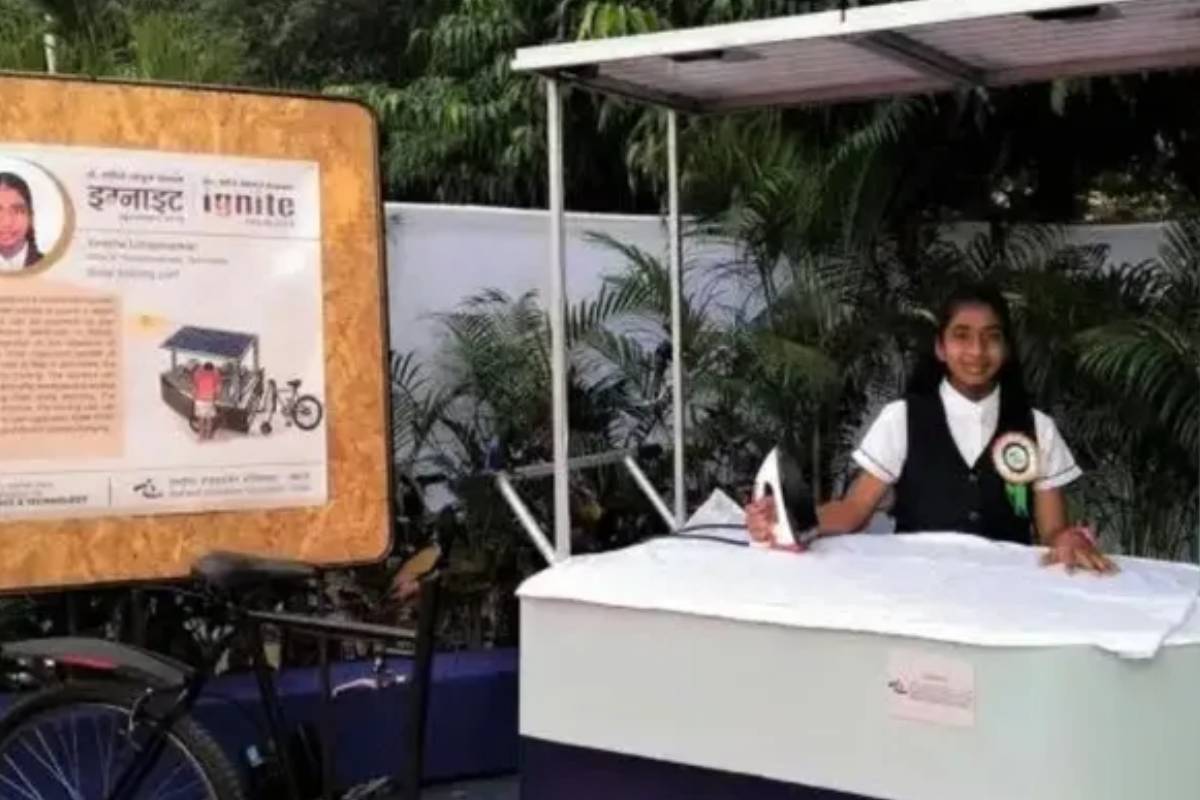 'സോളാർ തേപ്പു വണ്ടി'യുമായി എട്ടാം ക്ലാസുകാരി; പുത്തൻ ആശയത്തിന് അന്തർദേശീയ അംഗീകാരം