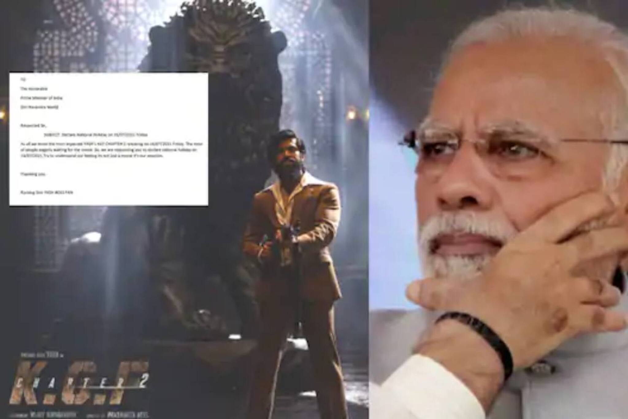 'KGF: ചാപ്റ്റർ 2' റിലീസ് തീയതി ദേശീയ അവധിയായി പ്രഖ്യാപിക്കണമെന്ന് ആവശ്യം