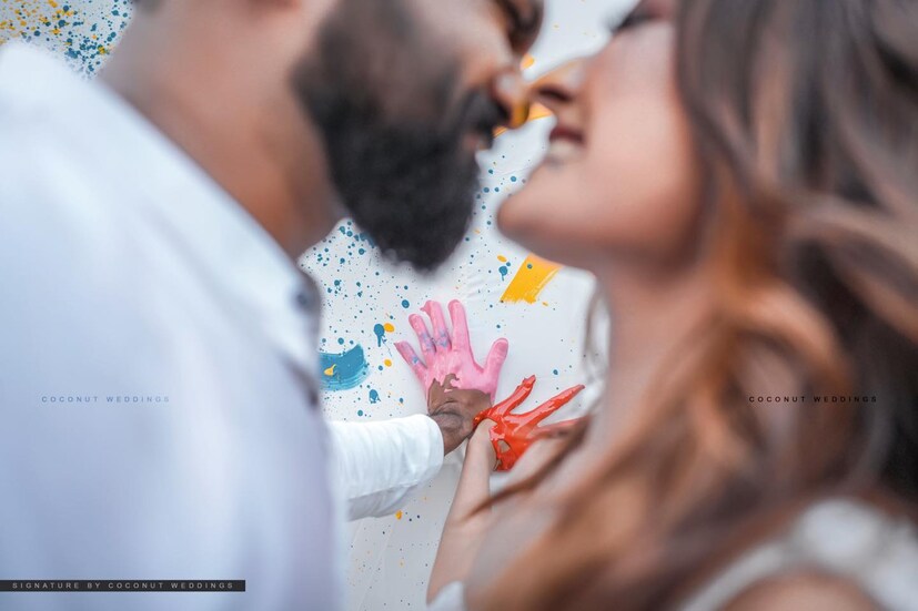  സേവ് ദി ഡേറ്റ് ചിത്രങ്ങളിൽ ദുർഗ്ഗയും അർജുനും (ചിത്രം: ഫേസ്ബുക്)