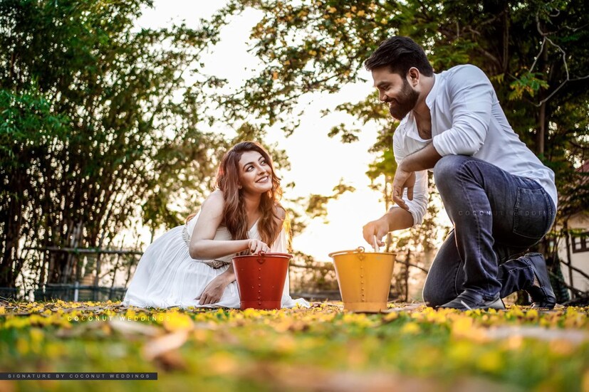  സേവ് ദി ഡേറ്റ് ചിത്രങ്ങളിൽ ദുർഗ്ഗയും അർജുനും (ചിത്രം: ഫേസ്ബുക്)