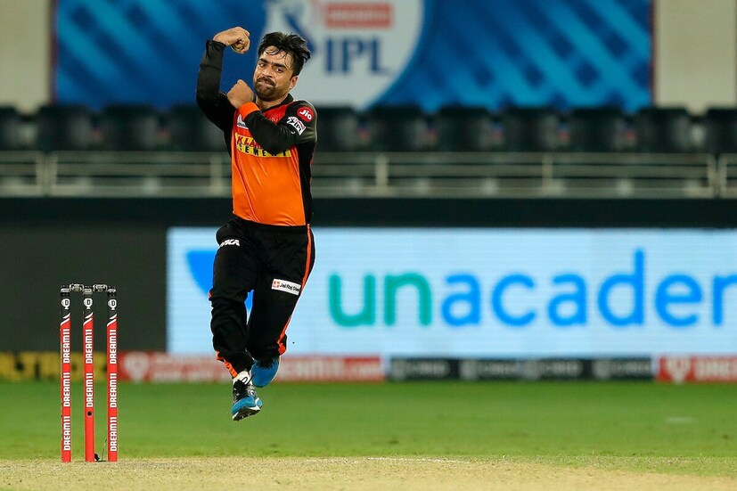 Rashid Khan picks up three wickets against KXIP. (Twitter)