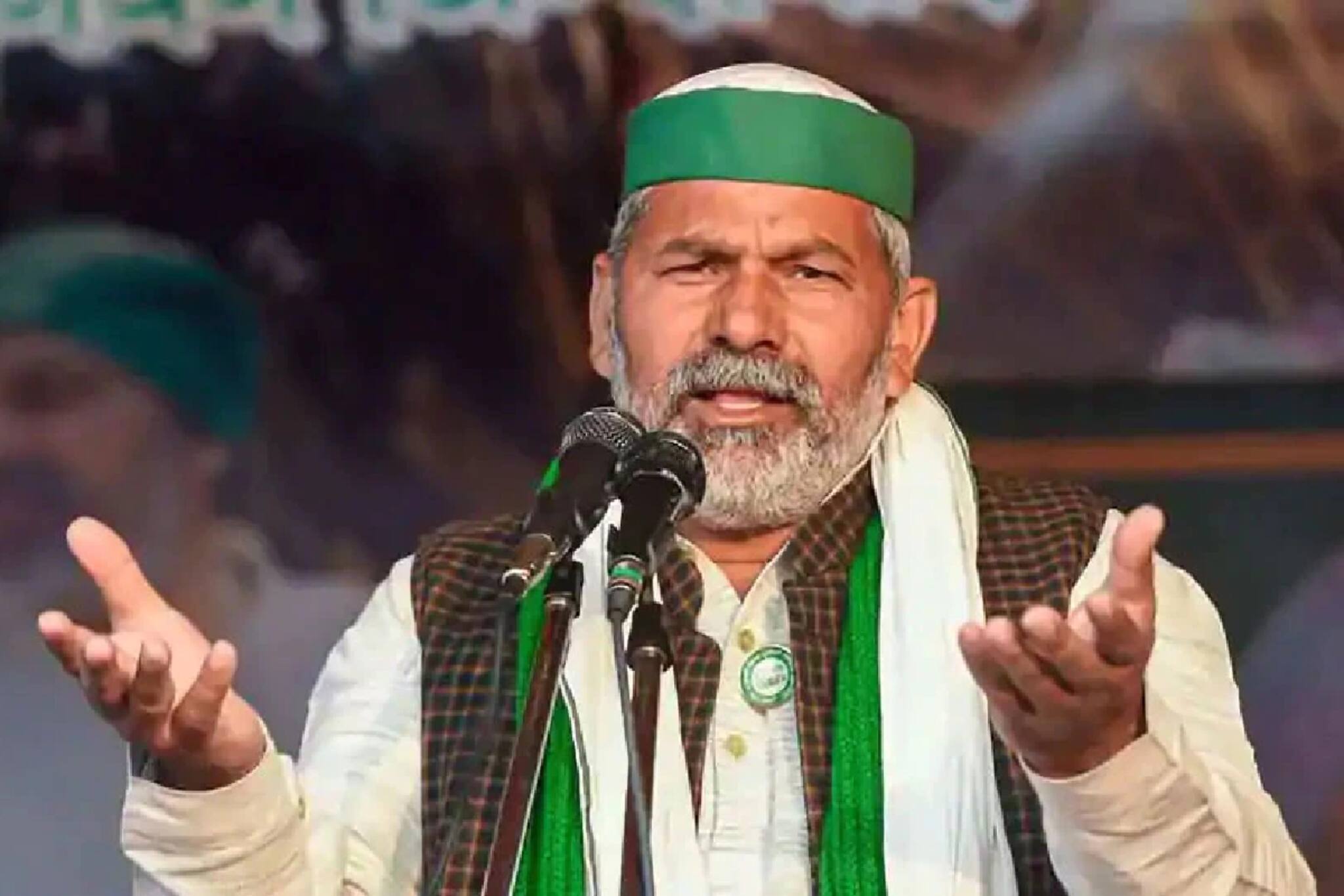 രാകേഷ് ടിക്കായത്തിന്റെ അനുനായികളുടെ വാഹനത്തിന് നേര ആക്രമണം