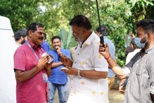 Suresh Gopi | പാപ്പൻ സെറ്റിൽ കൈനീട്ടം നൽകി സുരേഷ് ഗോപി
