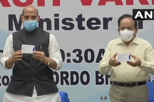 Rajnath Singh and Harsh Vardhan launched DRDO's drug on May 17.