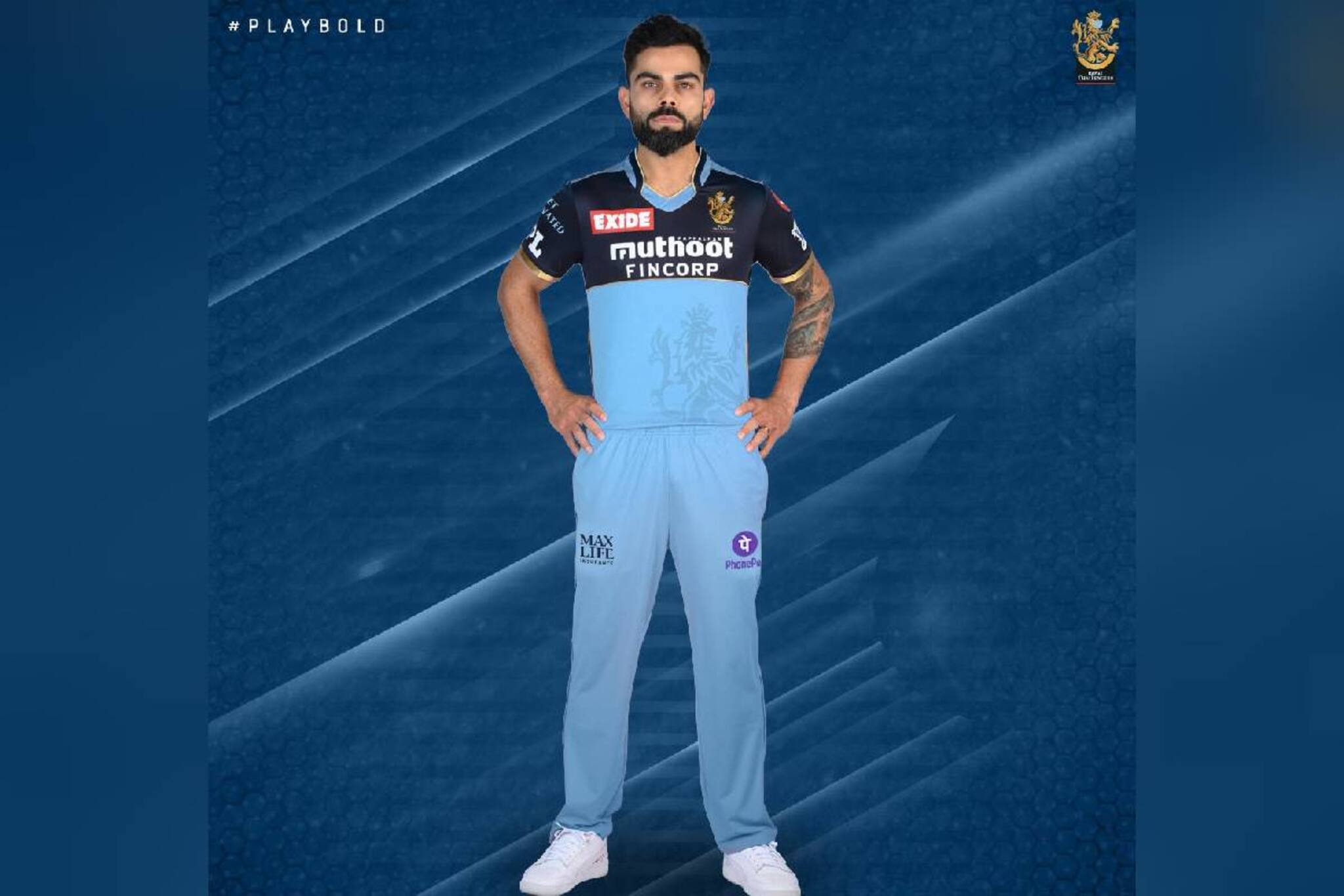 RCB new jersey | കോവിഡ് മുന്നണി പോരാളികൾക്ക് ആദരമർപ്പിച്ച് കൊണ്ട് പുതിയ ജേഴ്സി പുറത്തിറക്കി ആർ.സി.ബി.