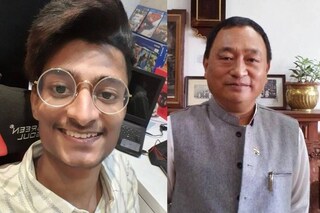 Punjab YouTuber Paras Singh and Congress MLA and former Union minister Ninong Ering.