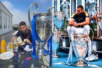 Olivier Giroud and Karim Benzema (Photo Credit: Twitter)