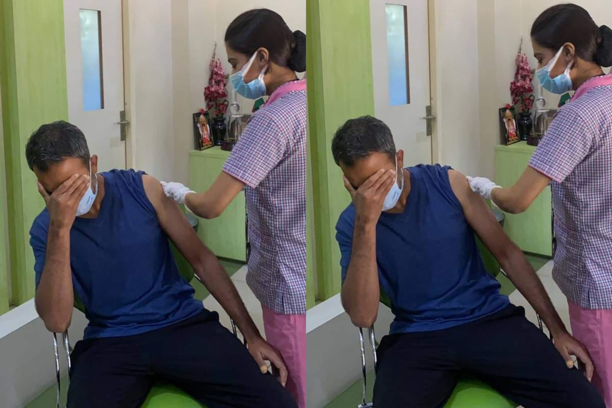 സിനിമയിൽ മാസ്സും ആക്ഷനും, വാക്സിൻ സൂചി കൊണ്ടതും മുഖം പൊത്തി കെ.ജി.എഫ്. സംവിധായകൻ പ്രശാന്ത്