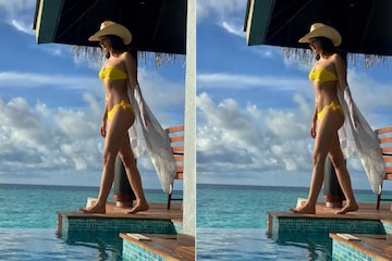 റെഡി വൺ, ടു, ത്രീ... പൂളിലേക്ക് കുതിച്ചുചാടാനൊരുങ്ങി താരസുന്ദരി; ബിക്കിനി ചിത്രങ്ങൾ വൈറൽ